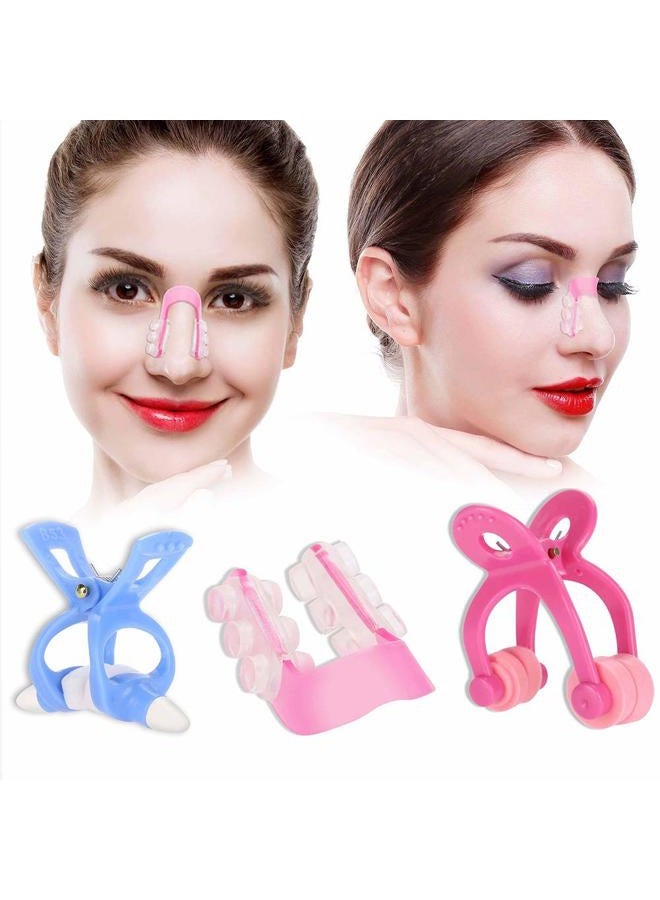 Sonew 3Pcs Nose Shaper Clip Nose Up Lifting Painless Nose Up Lifting Shaping Clip Nose Bridge Straightener Corrector, Soft Safety Silicone Nose Lifter Beauty Clip Tools for Women Men - Image 3